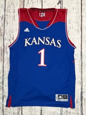 Kansas Jayhawks Custom Name Adidas Men's Sports NCAA Jersey